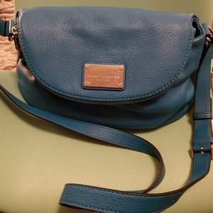 Marc Jacob's blue leather satchel